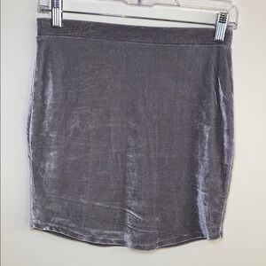 Forever 21 Shimmering Silver Mini Skirt
